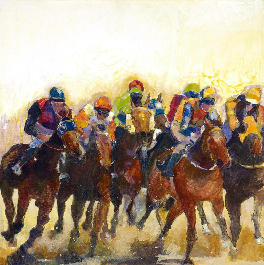 The Race Horses Landscape - Square